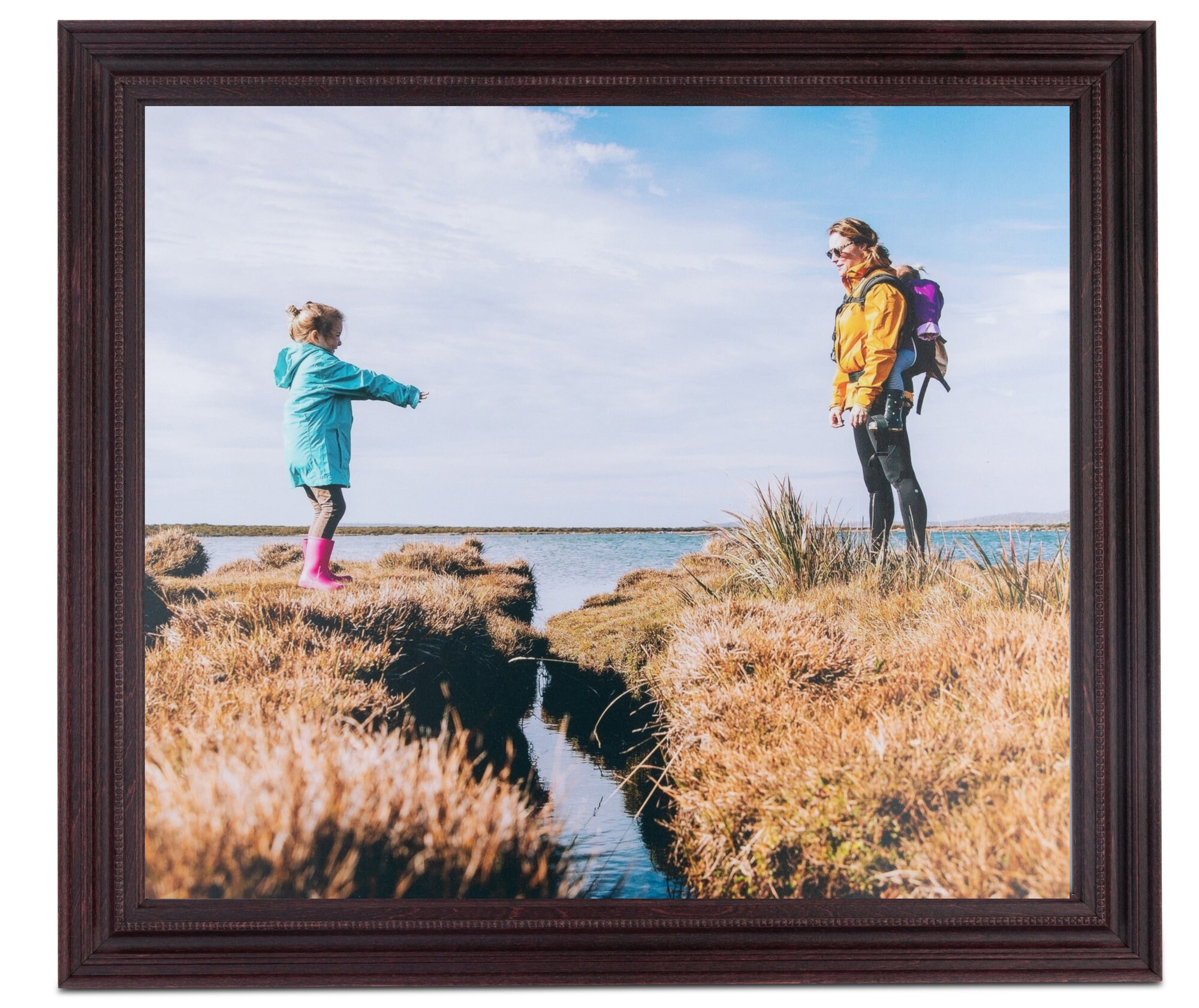 thumbnail image 2 of ArtToFrames Custom Picture Poster Frame – Stained Cherry Red, 1.5″ Wide Wood – Made To Order In USA 2 of 3