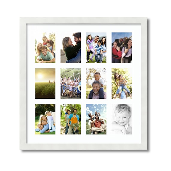 12 4x6 Collage Frame, Collage Picture Frame, Opening Frame, White