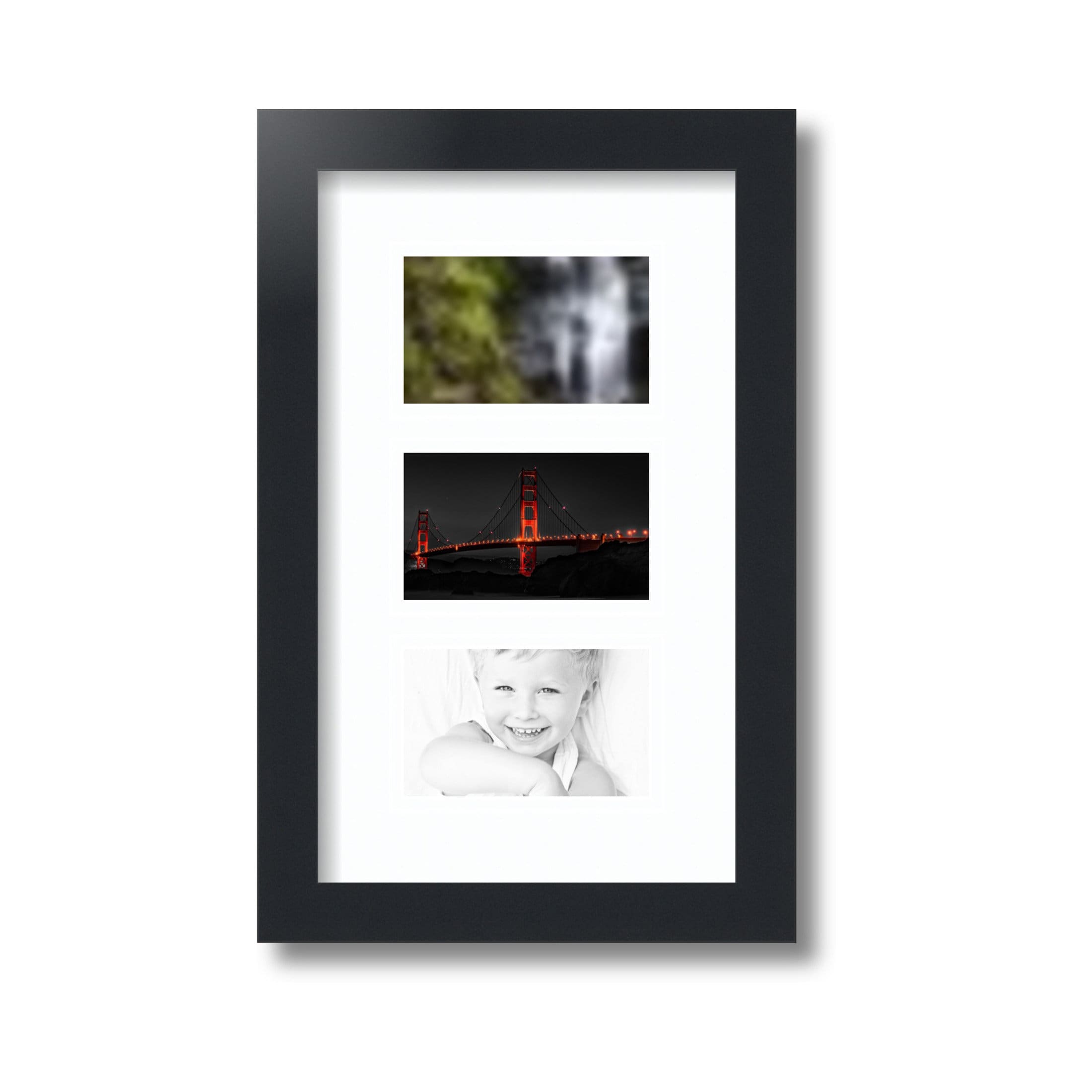 Afuly 4x6 Picture Frame Multi Photos 3 Openings Grey Photo Frames Folding  Hinged Trifold Collage Frames