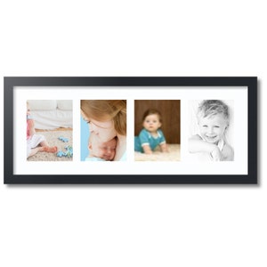 6x8 Collage Frame, 4 Opening Frame, Four Photos Frame, Black Collage Frame, Horizontal Frame, Modern Picture Frame, Multiple Photos 890-3926