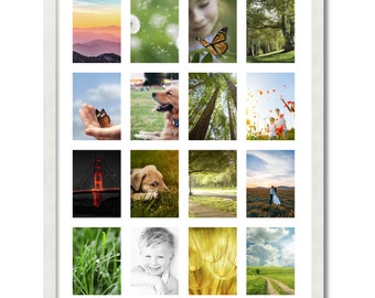 5x7 Collage Picture Frame, Multi-Opening Wall Frame for Family Photos, White Multi-Photo Display with Plexiglass