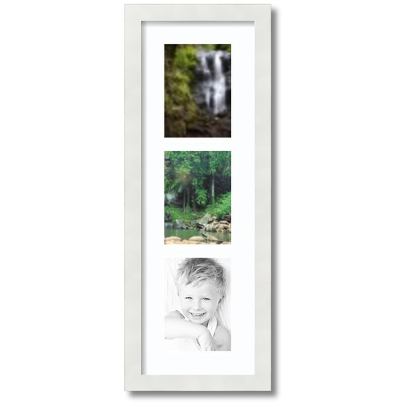 3 5x7 Frame 3 Opening Frame White Collage Frame Triple Photo