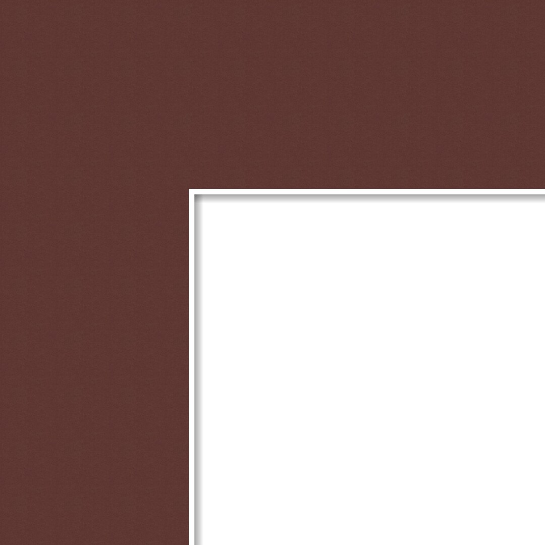 8x12 Maroon / Maroon Custom Mat for Picture Frame With 4x8 Image ...
