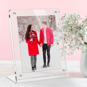 ArtToFrames Magnetic Panel Floating Acrylic Frame for Art and Photos. Comes with Choice of Chrome or Gold Magnets and Standoff Hardware