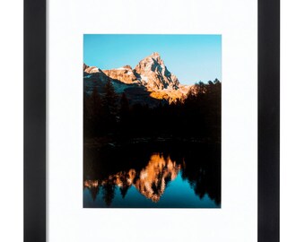 ArtToFrames 28x28 inch Satin Black Picture Frame Matted with 2 Inch Single Mat for 24x24  Photos, Over 60 Mat Colors, 3926-24x24