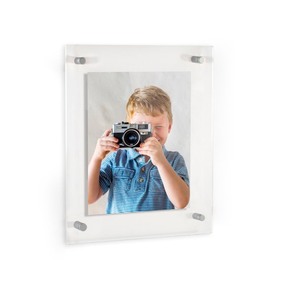 16x20 Acrylic Display, Floating Photo Holder, Sleek Picture Frame, Standoff  Image Panel, Empty Frame for Artwork, Modern Acrylic Frame, 