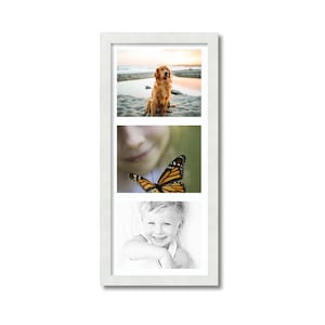 Triple 8x10 White Collage Frame, Photo Collage, 3 Opening Frame, Multi Picture Frame, Wall Collage Three Picture Frame ArtToFrames 5767-3966