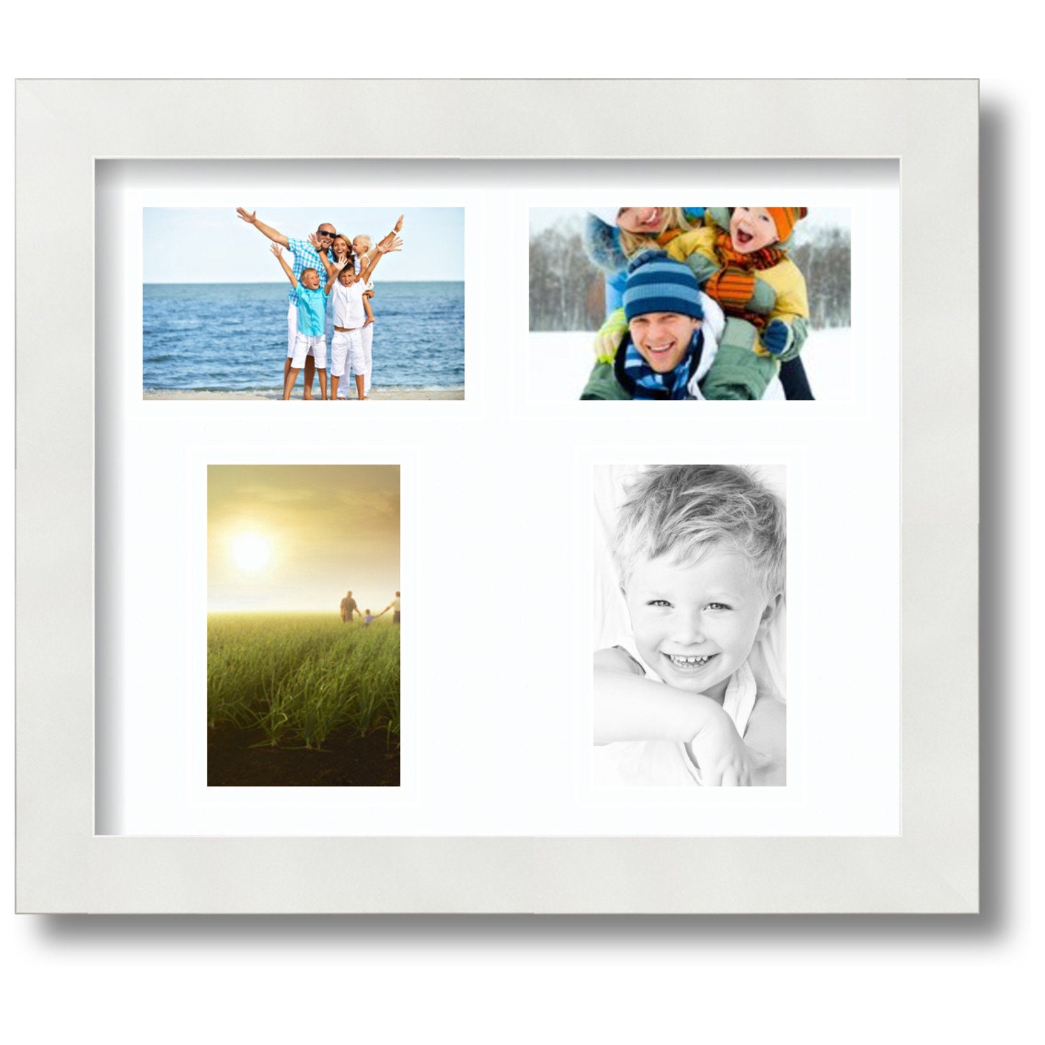 4 3x5 Photo Frame, Collage Frame, Multi Photo Frame, 4 Opening Frame ...