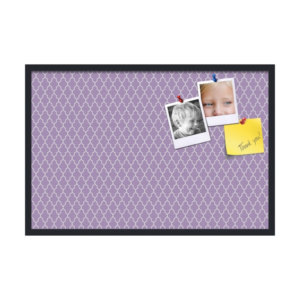 Purple Bulletin Board, Framed Cork Board, PinPix Pinboard, Teen Corkboard, Purple Office Decor, Message Board, Photo Display ~ PP-489-3926