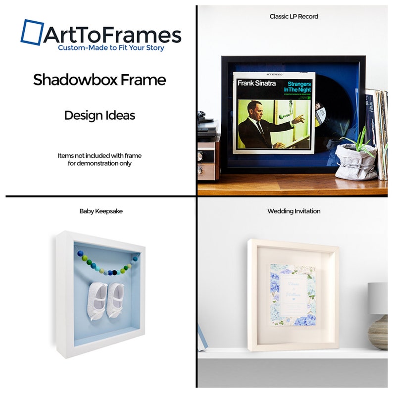 Custom Size Shadow Box, Black Shadow Box Frame, Wall Shadow Box, Wall Mounted Shadowbox, Shadowbox Frame, Modern Shadow Box, Birthday Gift image 6