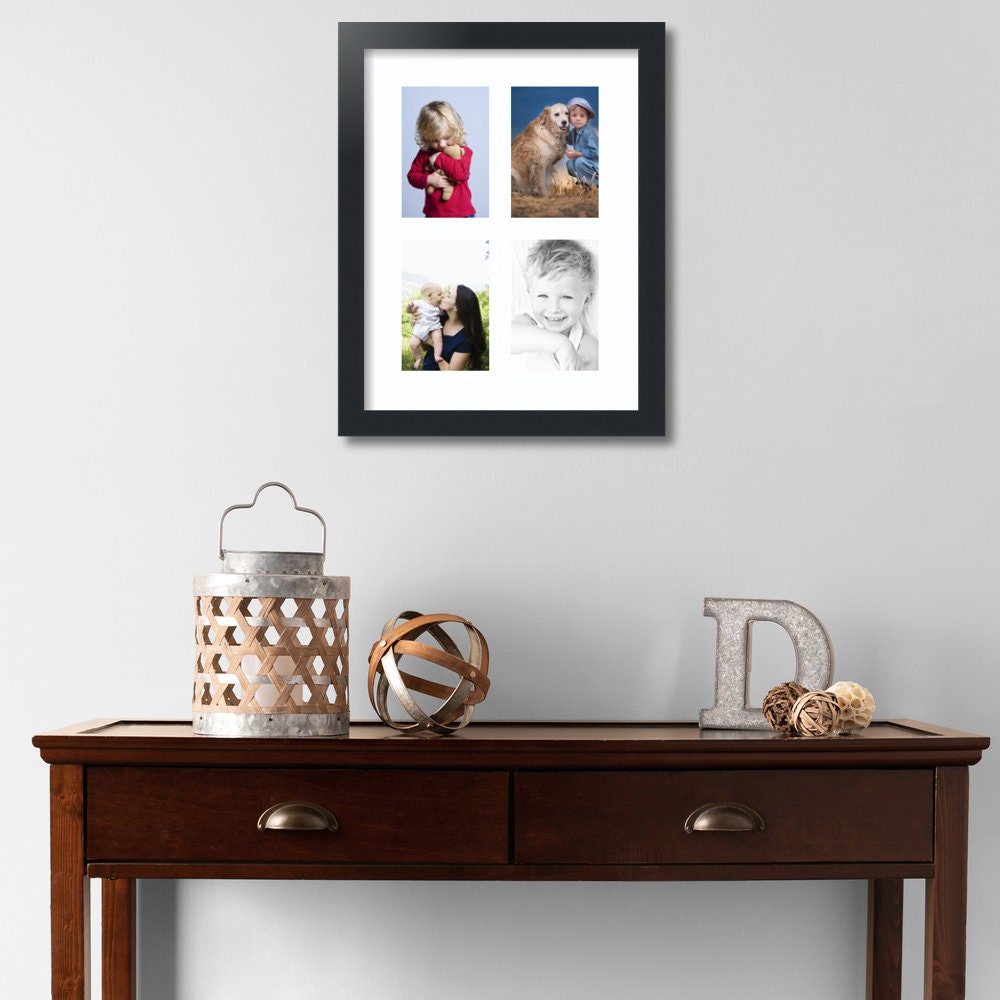 6x8 Collage Frame, 4 Opening Frame, Four Photos Frame, Black Collage ...