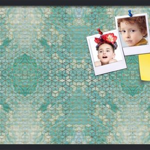 Pin Cork Board, Teal Bulletin Board, Aqua Memo Board, Framed Cork Board, Office Pin Board, Decorative Board, ArtToFrames PP-1881-3926