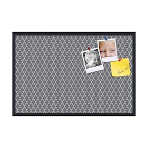 Framed Corkboard, Bulletin Board, Dark Grey Pinboard, Office Decor, Memo Board, Decorative Cork Board, Best Gift, Custom Size ~ PP-583-3926