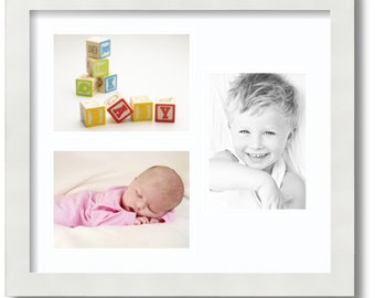 5x7 Collage Picture Frame, Multi-Opening Wall Frame for Family Photos, White Multi-Photo Display