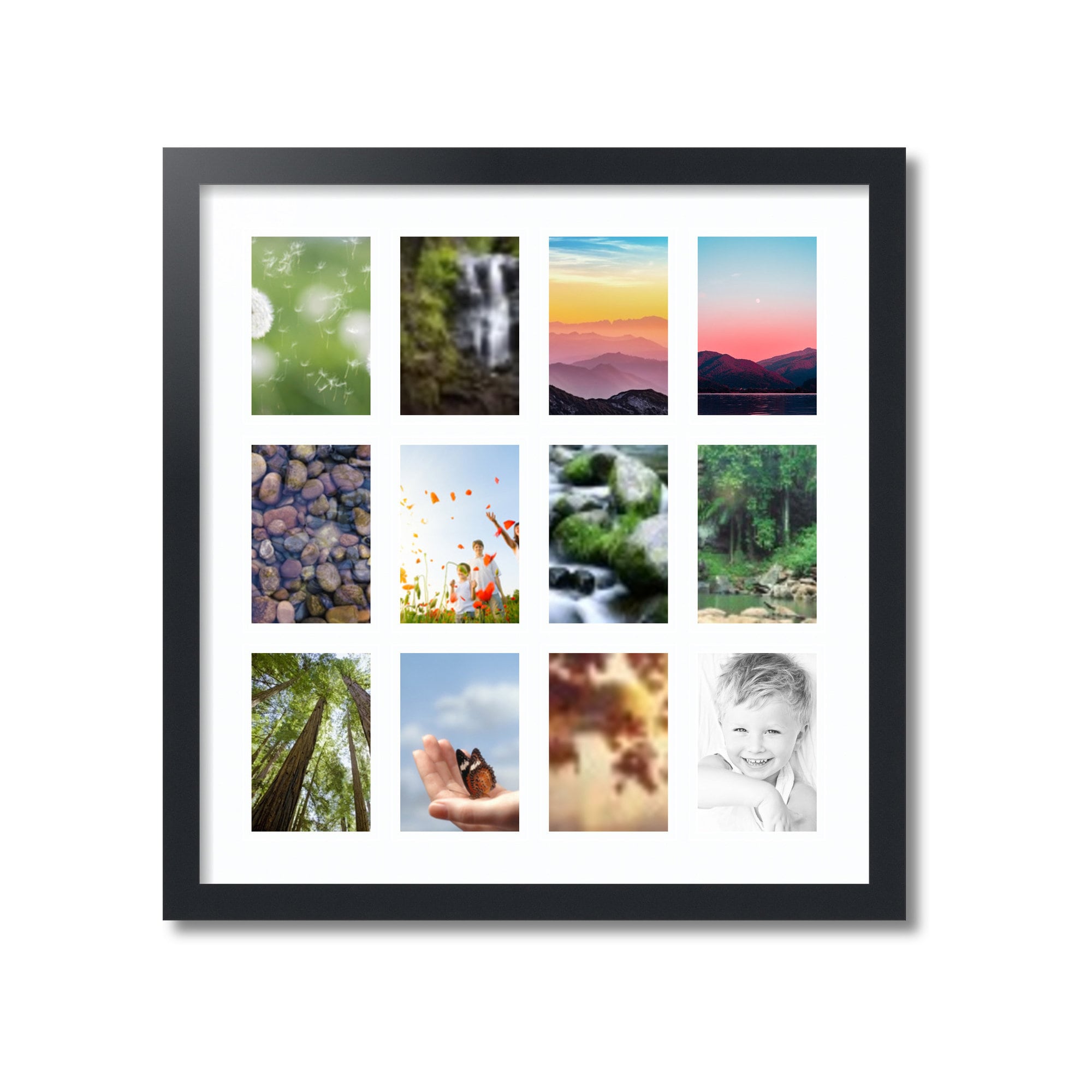 Multi Photo Frame, 4x6 Collage Frame, 12 Openings Frame, Multi Picture Frame, Photos Display, Wedding Gift, Multi Aperture Frame, 228-3926