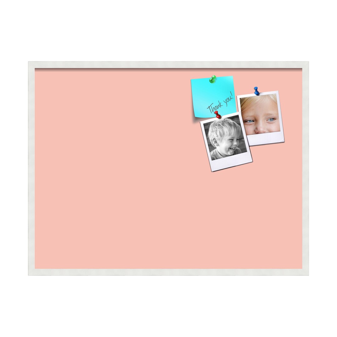 Bulletin Board, Pink Cork Board, Framed Pinboard, Cute Pin Board