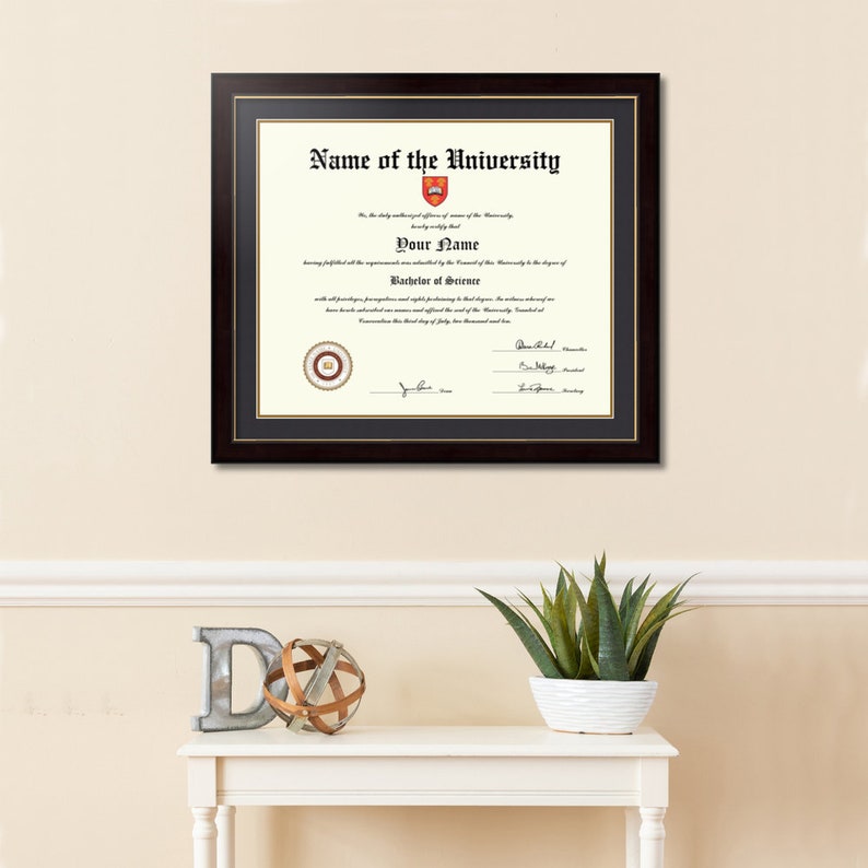 14x17 Diploma Frame Certificate Frame Graduation Gift Etsy