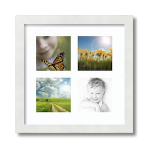 5x5 Collage Frame, 4 Opening Frame, Square Collage Frame, White Collage Frame, Four Opening Frame, Multi Picture Frame, Wedding Gift, 4-3966