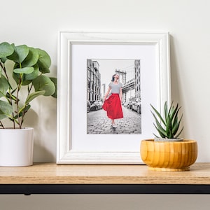 24x30 Matted Picture Frame with 28x34 inch Off White Wash on Ash Frame Matted with 2 Inch Mat, Over 60 Mat Colors, 4098-24x30, ArtToFrames