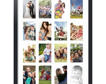 ArtToFrames Collage Picture Frame with 16 - 4x6  inch Openings, Framed in Black, 60+ Mat Color Options, Comes with Plexi Glass (577-3926)