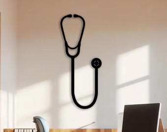 Stethoscope Wall Decor, Doctor Clinic Art, Medical Themed Home & Office Art, Medical Wall Decor Stethoscope Design, Doctor Stethoscope Decor