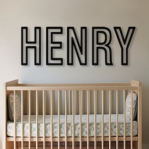Cartello personalizzato in legno con nome per bambini, decorazione per cartello in legno per cameretta dei bambini, nome personalizzato da appendere, arte con nome per bambini, decorazione da parete per cameretta dei bambini, lettere in legno per bambini