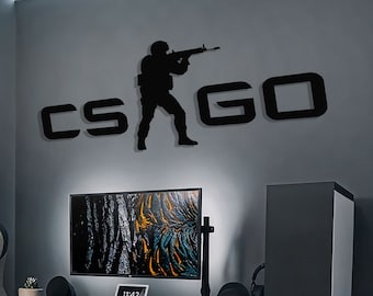 Cs go Wall Hangings, Counter-Strike: Global Offensive, Gaming Room Decor, Game Decor, Playing Decor, Unique Decor, Custom Decor, Wooden Art