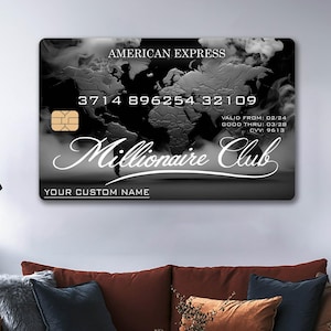 Custom Metal Credit Card Wall Art: Personalized Debit Card Sign