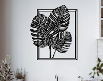 Monstera Leaf Wall Hanging: Minimalist Garden Decor
