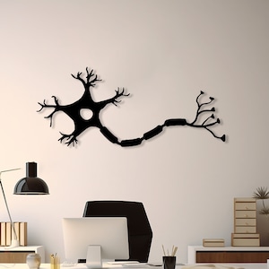 Neuron Brain Cell Wall Decor, Brain House Wood Wall Hangings, Office Room Decor, Nursery Wall decor, Science Art,  Minimalist Geometric Gift