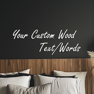 Palavras de madeira personalizadas, placas de palavras personalizadas, projeto faça você mesmo, decoração de parede de placas para casa, arte de texto personalizada, decoração de parede de letras, arte de placas comerciais, presente