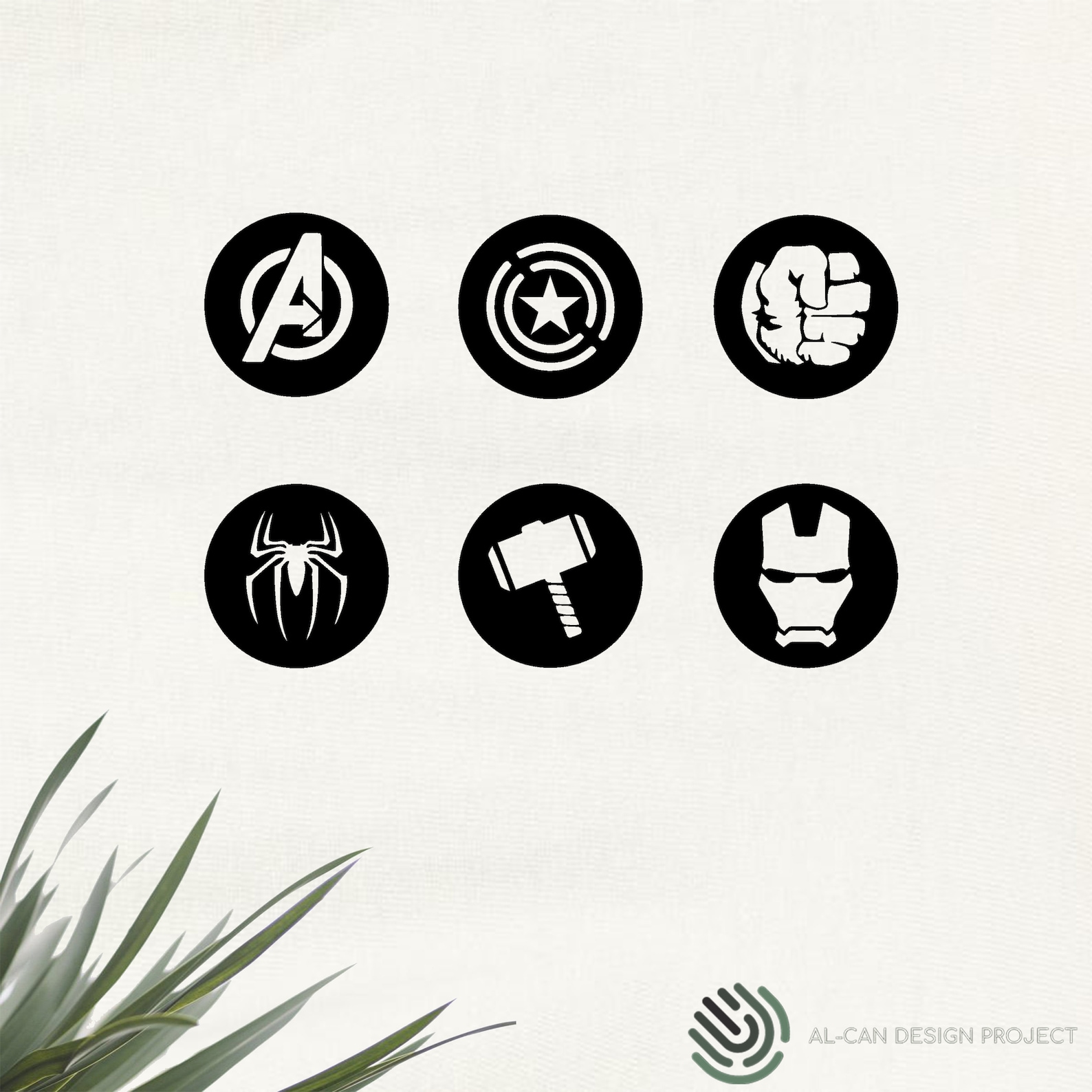 Avengers Wall Art Set of 6 Iron Man Spiderman Hulk Thor Etsy