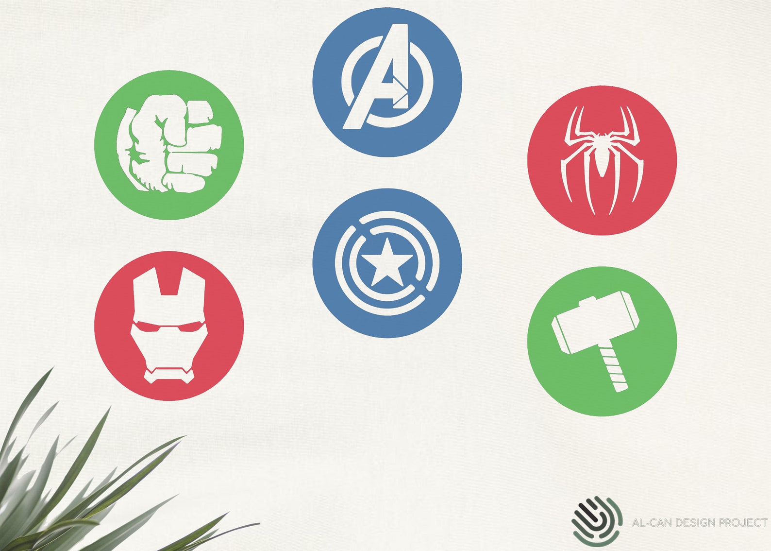 Avengers Wall Art Set of 6 Iron Man Spiderman Hulk Thor Etsy