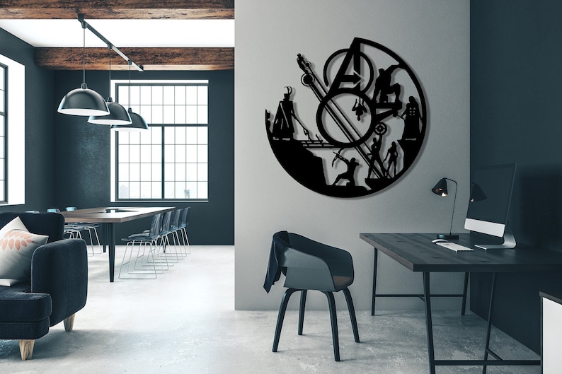 Avengers Wall Decor, Marvel Wall Art, Geometric Wood Wall Hangings, Superheroes Gift For Kids, Ironman, Spiderman, Hulk, Minimalist Art