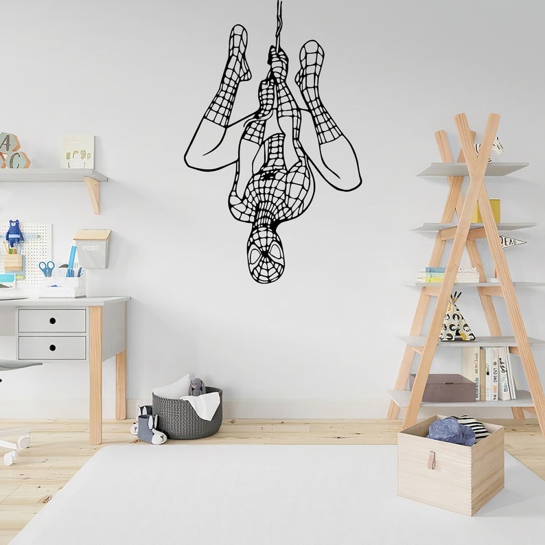 Spiderman Wall Decor Nursery Hangings Spider Man Wall Art Etsy