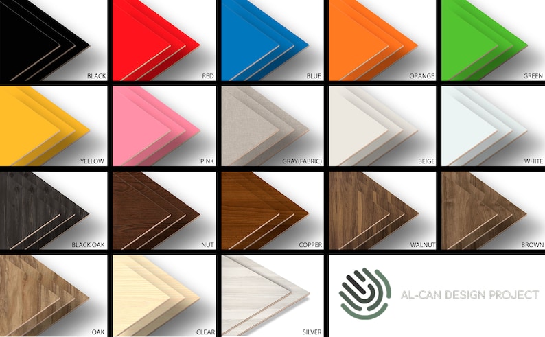Puede incluir: Una colecci&oacute;n de 15 muestras diferentes de color y veta de madera para un proyecto de dise&ntilde;o. Las muestras est&aacute;n dispuestas en una cuadr&iacute;cula y est&aacute;n etiquetadas con sus nombres.
