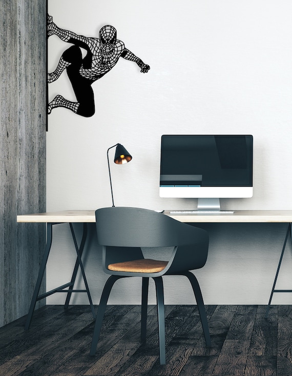 Spiderman Wall Decor, Nursery Hangings, Wood Wall Decor, Door Decor, Corner Art, Spiderman Wall Art, Super Hero, Avengers Art, Geometric Art