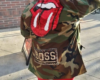 long army fatigue jacket