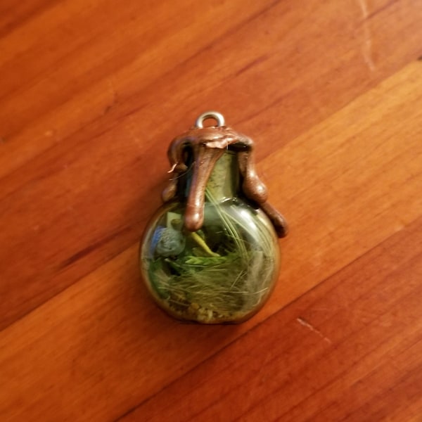 Cernunnos Wilderness Invocation Bottle Necklace (zoological curio special)