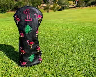 Capas de cabeça de golfe Flamingo Design