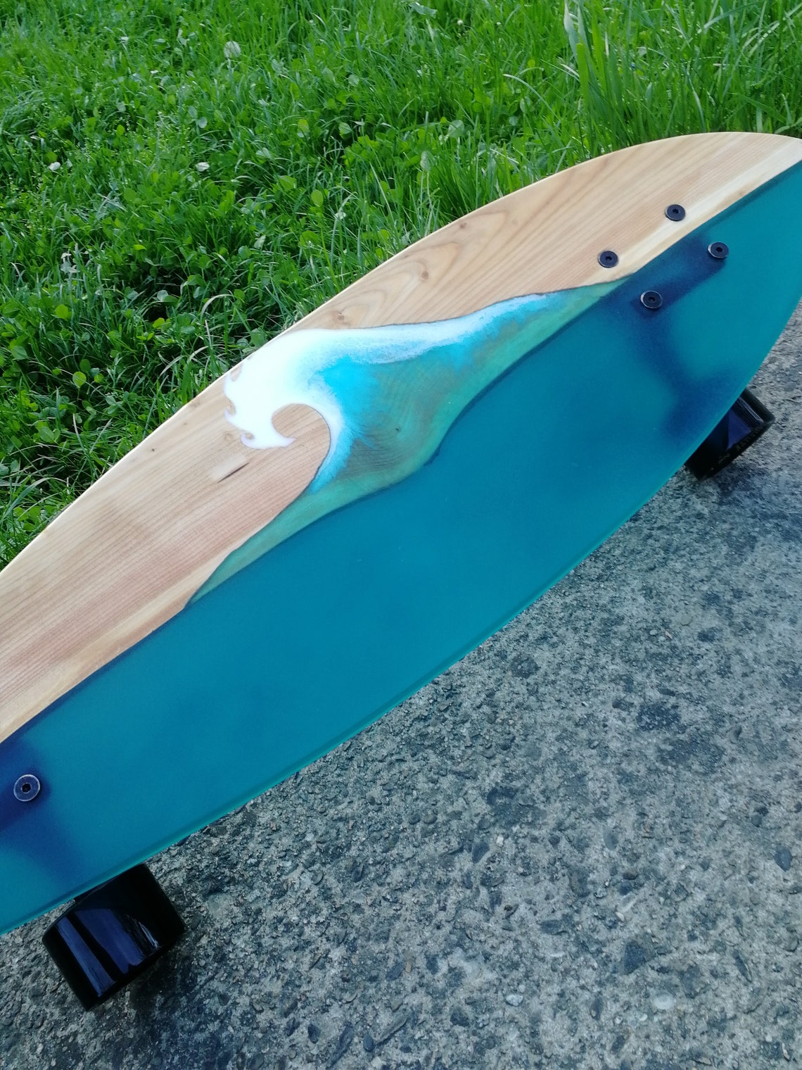 Longboard Made by Hand. Combination of Solid Wood and Epoxy Etsy
