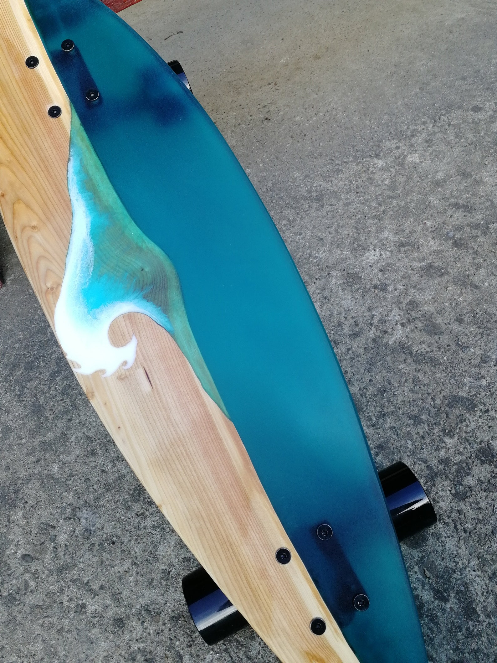Longboard Made by Hand. Combination of Solid Wood and Epoxy Etsy