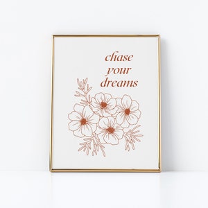 Minimalist Wall Prints, Modern Minimalist Printable Poster, Terracotta Inspirational Quote, Digital Download, Art Prints, Boho Bohemian