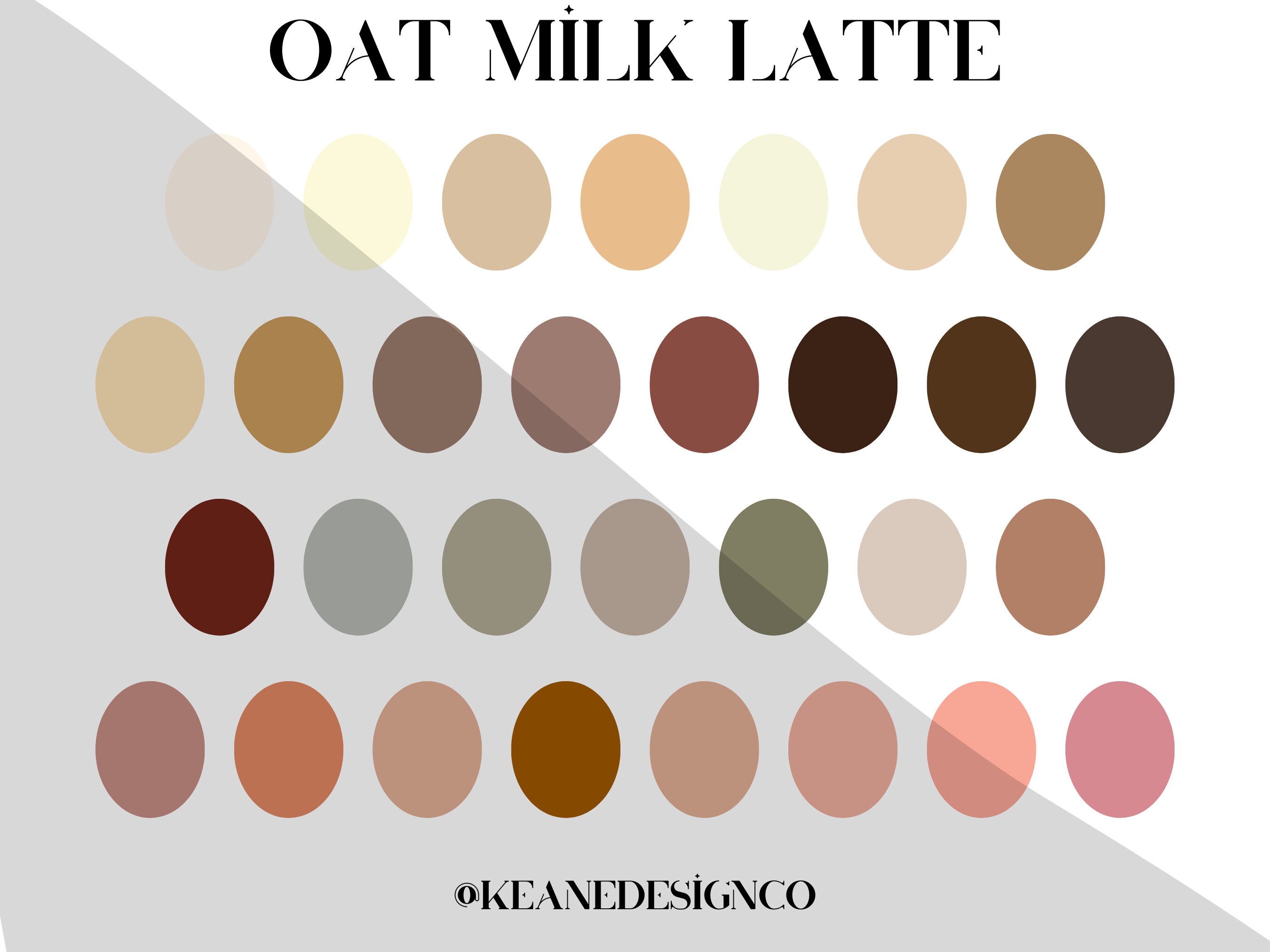 Oat Milk Latte Color Palette Canva Color Swatches IPad Etsy Nederland