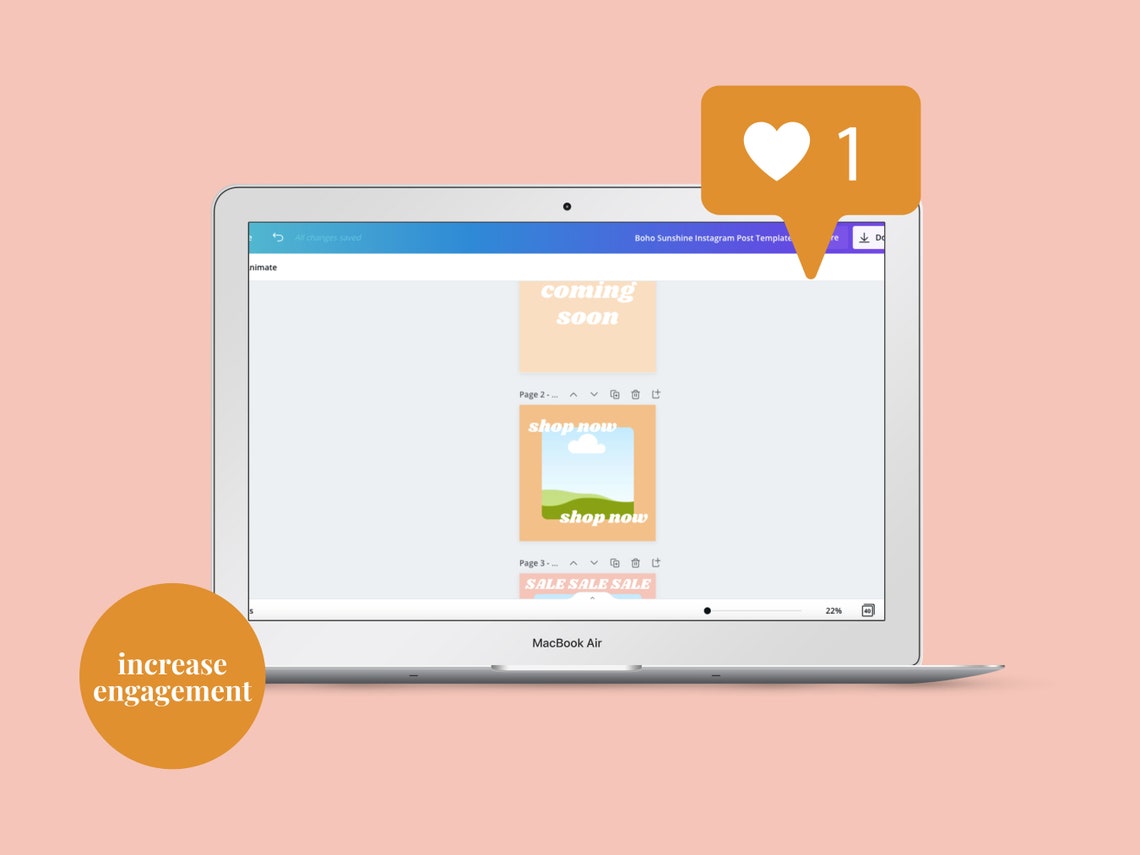 Editable Instagram Post Template Canva Instagram Template - Etsy