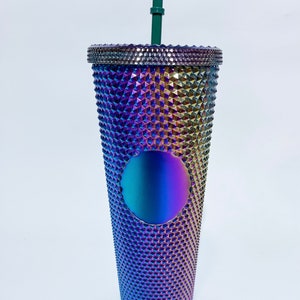 Oil Slick Studded Tumbler | Blank Circle Ready to Personalize RTS Ready to Ship