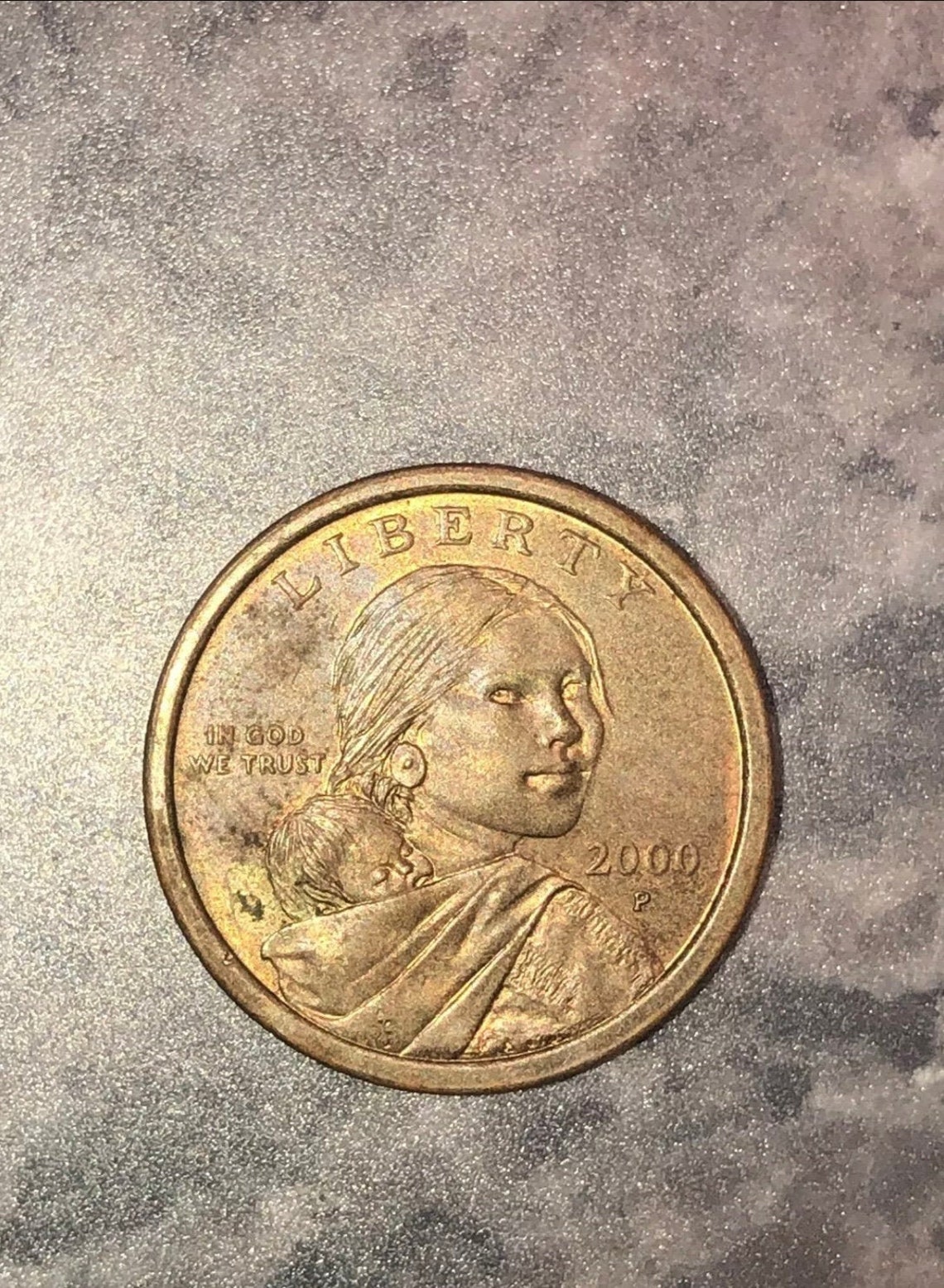 Vintage Very Rare 2000 p sacagawea gold 1 US dollar Coin Etsy