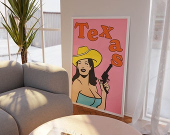 Texas Cowgirl Print, This Ain't My First Rodeo Poster, Country Print, Cool Art, Trendy Wall Art, Pink Prints, Poster Print