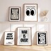 Black &amp; White Gallery Wall Set of 5, Monochrome Trendy Prints, Minimal ...