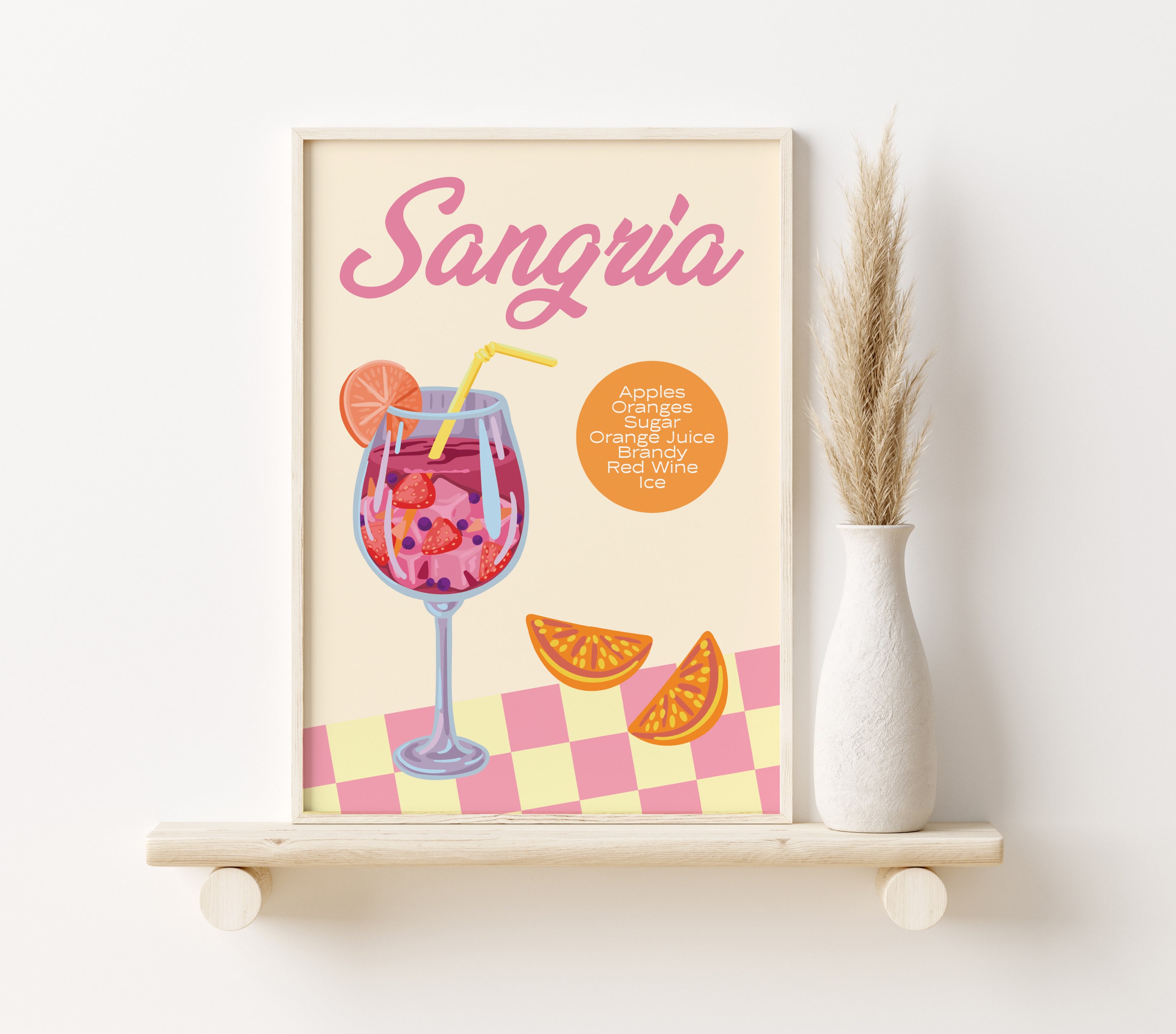 Sangria Cocktail Poster